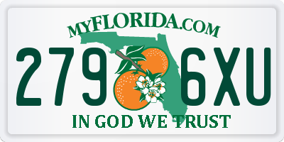 FL license plate 2796XU