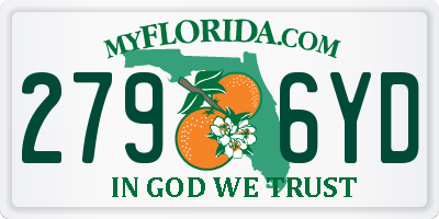 FL license plate 2796YD