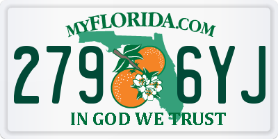 FL license plate 2796YJ