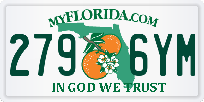 FL license plate 2796YM