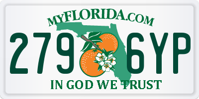 FL license plate 2796YP