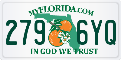 FL license plate 2796YQ