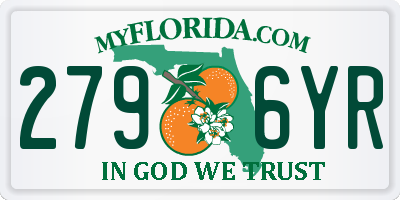 FL license plate 2796YR
