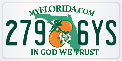 FL license plate 2796YS