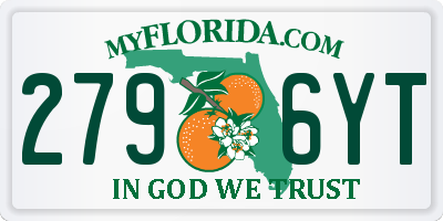 FL license plate 2796YT