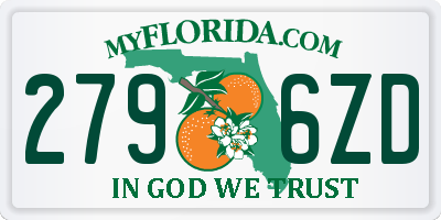 FL license plate 2796ZD