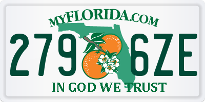 FL license plate 2796ZE