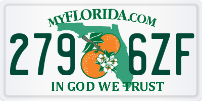 FL license plate 2796ZF