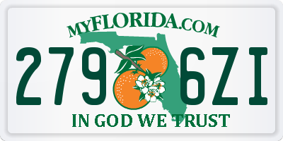 FL license plate 2796ZI
