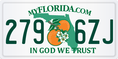 FL license plate 2796ZJ