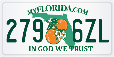 FL license plate 2796ZL