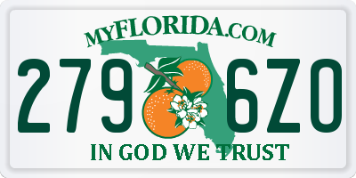 FL license plate 2796ZO