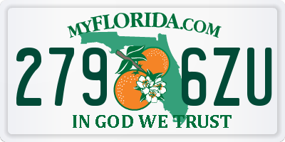 FL license plate 2796ZU