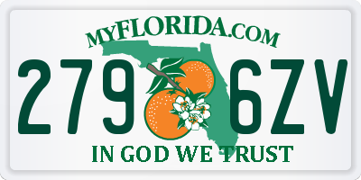 FL license plate 2796ZV