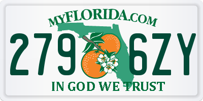 FL license plate 2796ZY