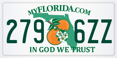 FL license plate 2796ZZ