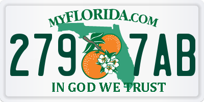 FL license plate 2797AB