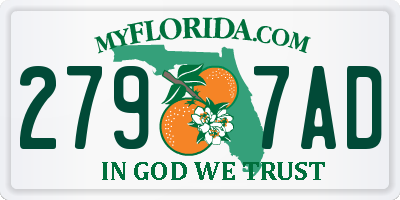 FL license plate 2797AD