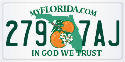 FL license plate 2797AJ