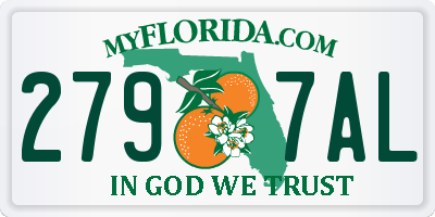 FL license plate 2797AL