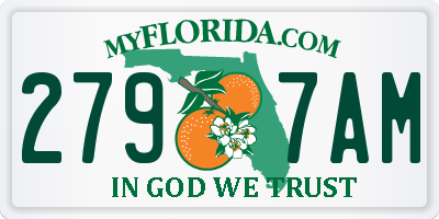 FL license plate 2797AM