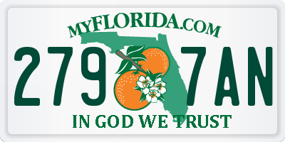 FL license plate 2797AN