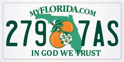 FL license plate 2797AS
