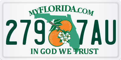 FL license plate 2797AU