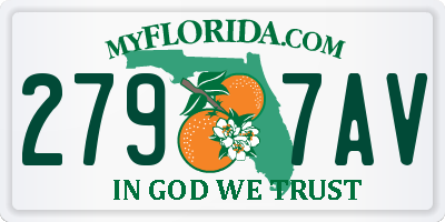 FL license plate 2797AV