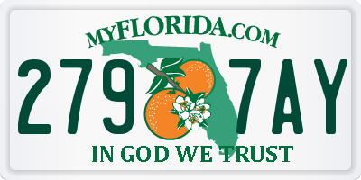 FL license plate 2797AY