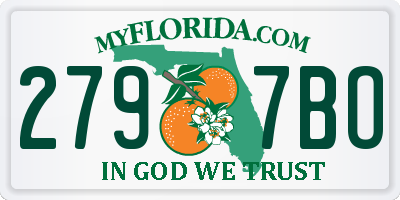 FL license plate 2797BO