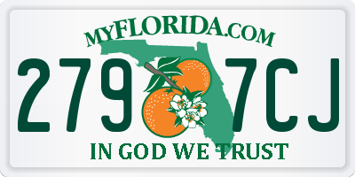 FL license plate 2797CJ