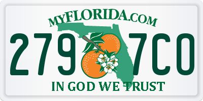 FL license plate 2797CO