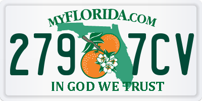 FL license plate 2797CV