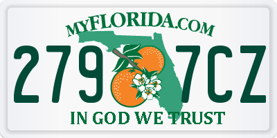 FL license plate 2797CZ