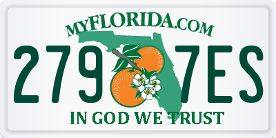 FL license plate 2797ES