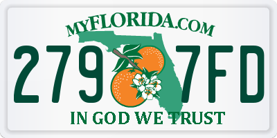 FL license plate 2797FD