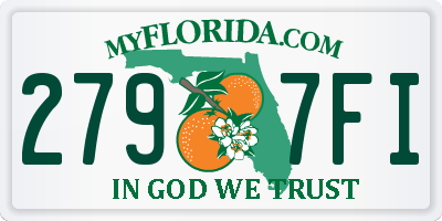 FL license plate 2797FI