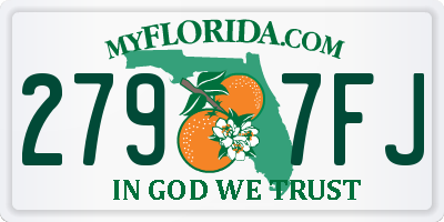 FL license plate 2797FJ