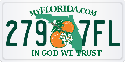 FL license plate 2797FL
