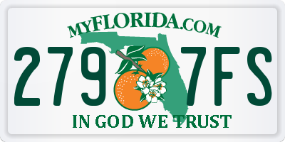 FL license plate 2797FS