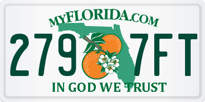 FL license plate 2797FT
