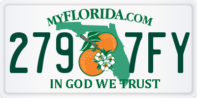 FL license plate 2797FY