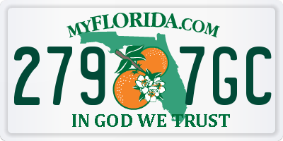FL license plate 2797GC