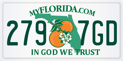 FL license plate 2797GD