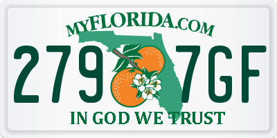 FL license plate 2797GF