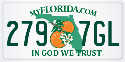 FL license plate 2797GL