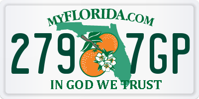FL license plate 2797GP
