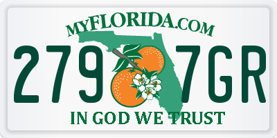 FL license plate 2797GR