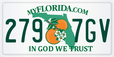 FL license plate 2797GV